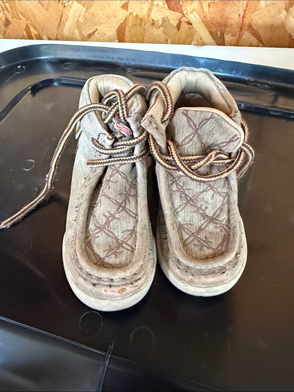 Kids Twisted X Tan Moccasin-Style Casual Shoes